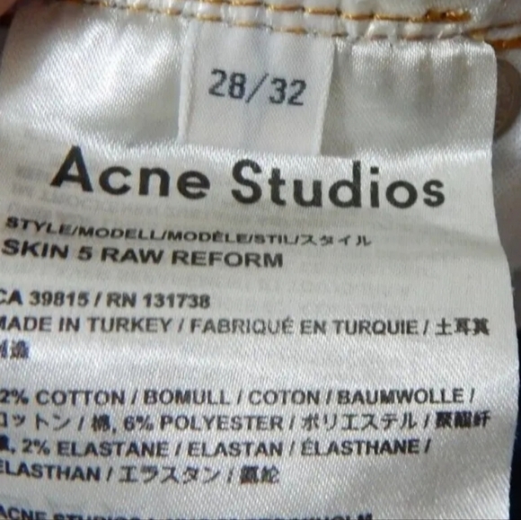 Acne Studios Skin 5 Raw Reform Jeans - Picture 4 of 4